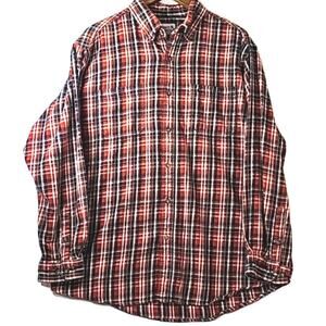 Carhartt Mens Sz XL Plaid Long Sleeve Flannel 2 Chest Pockets Logo Grunge Shirt